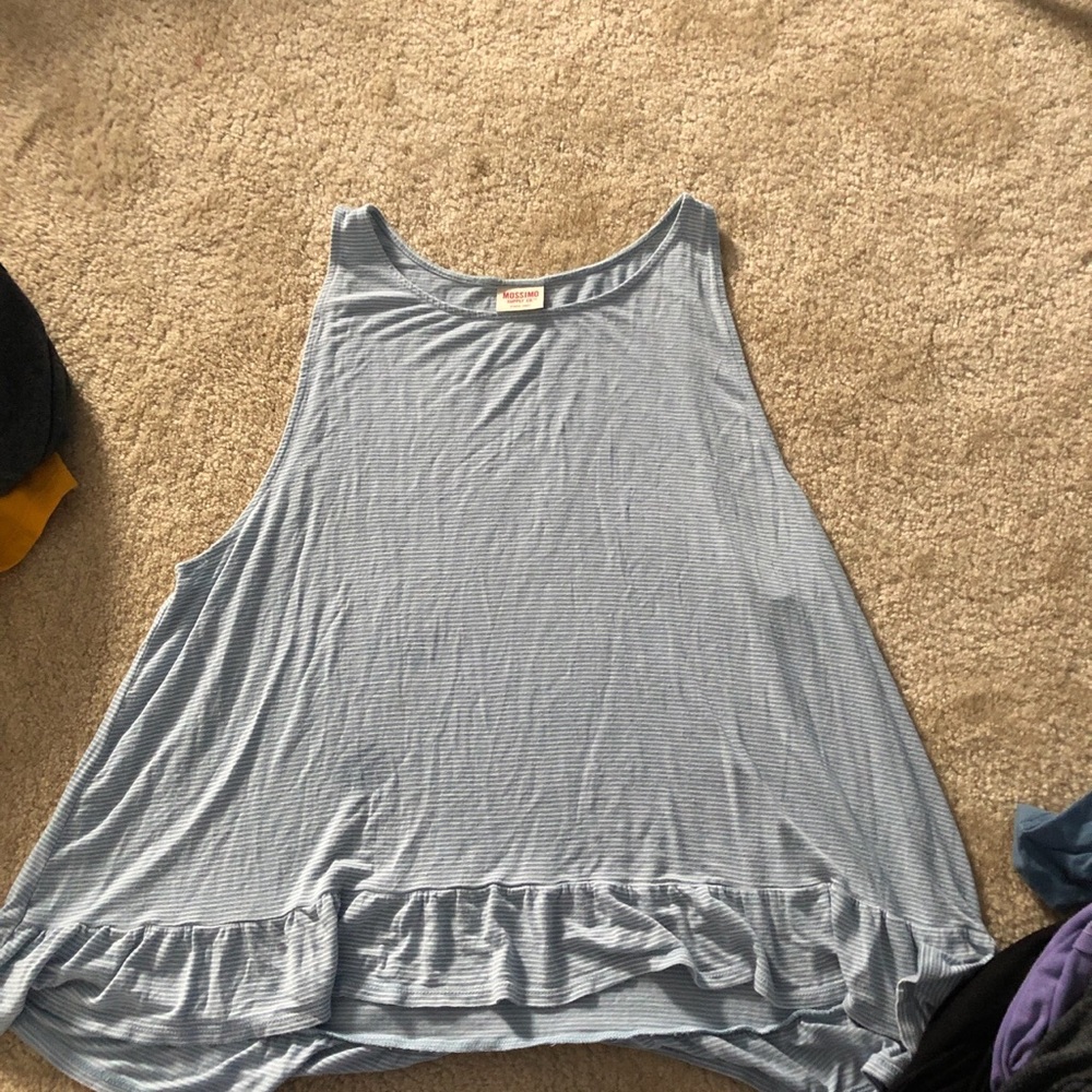 Baby blue flowy tank